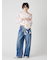 【WEB限定00サイズ】ワイドレッグイージーデニムパンツ