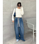 【WEB限定00サイズ】ワイドレッグイージーデニムパンツ