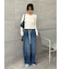 【WEB限定00サイズ】ワイドレッグイージーデニムパンツ