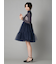 フロントリボンチュールミニドレス