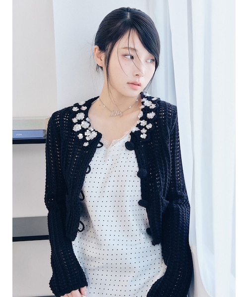 【未使用品】To be chic★ビジューニットカーディガン TO BE CHIC - 【未使用品】To be chic☆ビジューニットカーディガンの