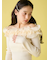 モチーフフリルニットトップス