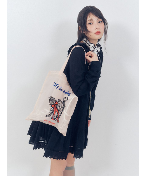 CAT刺繍シアートート｜リリーブラウンの通販｜&mall（アンドモール