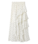 【WEB限定00サイズ】ラッフルフリルティアードスカート