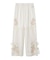 フラワークロスステッチリボンパンツ
