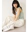 [L.B CANDY STOCK]カットワークビジューデニムパンツ