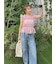 【WEB限定カラー】シャーリングレイヤーフリルトップス