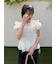 【WEB限定カラー】シャーリングレイヤーフリルトップス