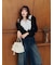 【WEB限定00サイズ】ドレープヘムイージーデニムパンツ