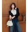 【WEB限定00サイズ】ドレープヘムイージーデニムパンツ