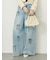 【WEB限定00サイズ】[L.B CANDY STOCK] フラワービジューデニムパンツ