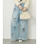 【WEB限定00サイズ】[L.B CANDY STOCK] フラワービジューデニムパンツ