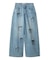 【WEB限定00サイズ】[L.B CANDY STOCK] フラワービジューデニムパンツ