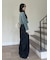 【WEB限定00サイズ】タックワイドクラシックデニムパンツ