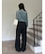 【WEB限定00サイズ】タックワイドクラシックデニムパンツ