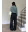 【WEB限定00サイズ】タックワイドクラシックデニムパンツ