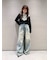 【WEB限定00サイズ】タックワイドクラシックデニムパンツ