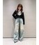 【WEB限定00サイズ】タックワイドクラシックデニムパンツ
