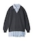 シャツドッキングニットミニワンピース