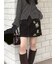 [L.B CANDY STOCK] エンブロイダリーデニムミニスカート