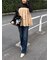 【WEB限定00サイズ】ストレッチセミフレアデニムパンツ