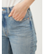 裾段差テーパードデニムパンツ