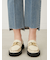 裾段差テーパードデニムパンツ