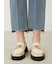 裾段差テーパードデニムパンツ