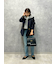 裾段差テーパードデニムパンツ