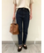 裾段差テーパードデニムパンツ