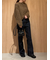 センター削りセミフレアデニムパンツ
