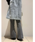 センター削りセミフレアデニムパンツ
