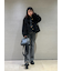 センター削りセミフレアデニムパンツ