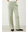 ストレートワイドリブニットパンツ