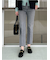 裾段差テーパードデニムパンツ