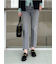 裾段差テーパードデニムパンツ
