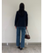 裾段差テーパードデニムパンツ