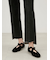 裾段差テーパードデニムパンツ