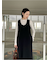 【セットアイテム】リブニットセットUネックニットワンピース
