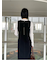 【セットアイテム】リブニットセットUネックニットワンピース