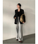 ルーズフィットタックワイドスウェットパンツ