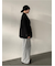 ルーズフィットタックワイドスウェットパンツ