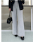 ルーズフィットタックワイドスウェットパンツ