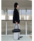 ルーズフィットタックワイドスウェットパンツ