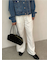 ルーズフィットタックワイドスウェットパンツ
