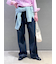 セルビッチワイドストレートデニムパンツ【ウォッシャブル】