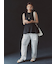 【WEB限定00サイズ】ワイドテーパードカットアウトデニムパンツ