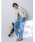 【WEB限定00サイズ】ワイドテーパードカットアウトデニムパンツ