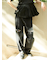 【WEB限定00サイズ】ワイドテーパードカットアウトデニムパンツ