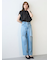 【WEB限定00サイズ】ワイドテーパードカットアウトデニムパンツ